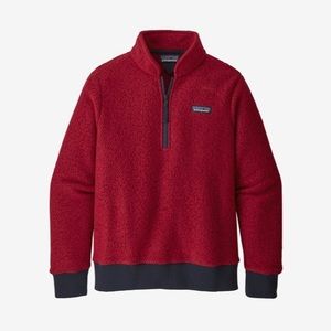 Patagonia Woolyester Fleece Pullover Red Medium